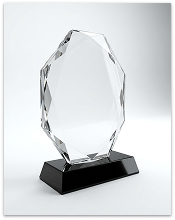 Crystal award trophy
