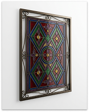 Stained glass panel